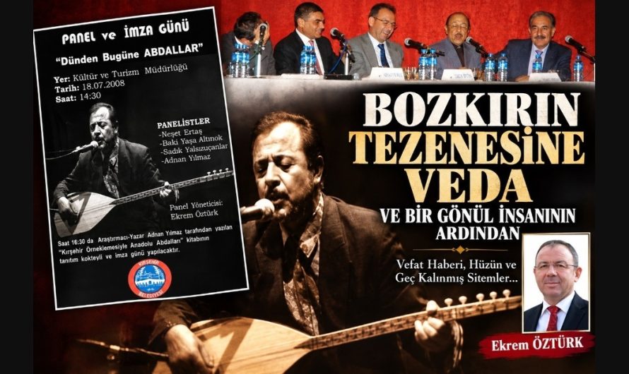 BOZKIRIN TEZENESİNE VEDA VE BİR GÖNÜL İNSANININ ARDINDAN Vefat Haberi, Hüzün ve Geç Kalınmış Sitemler
